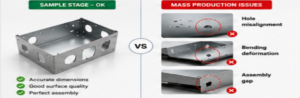Comparison-chart-of-samples-and-mass-production-issues