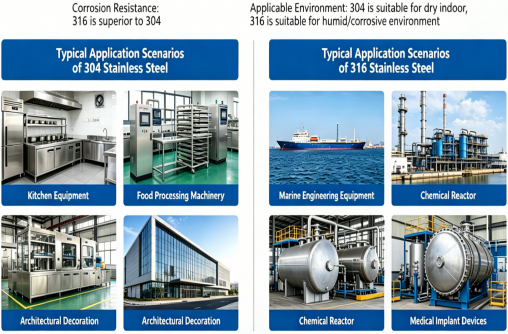 304 vs 316 Stainless Steel: Which Grade Should You Choose for Your Application?
