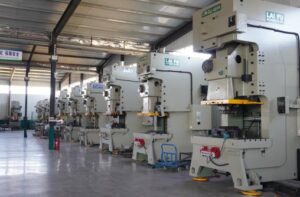 Stamping press running at a Chinese metal stamping supplier